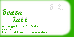 beata kull business card